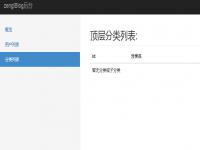 zenglBlog v0.2.0 分类管理